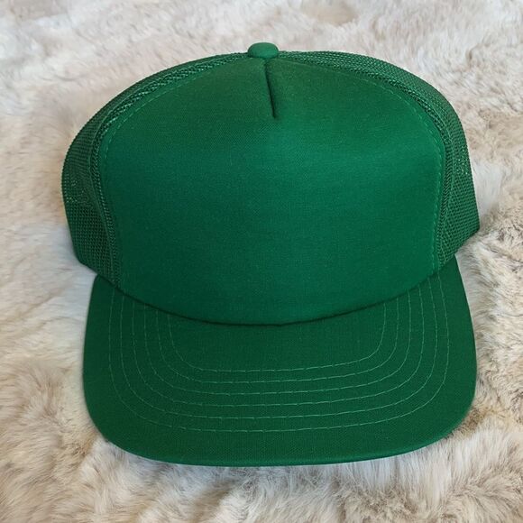 ☘️ NEW Vintage Solid Green Original Real Trucker Hat☘️ - Picture 7 of 9